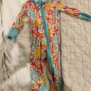 Posh Peanut Starfish and Seashells Kids One Piece